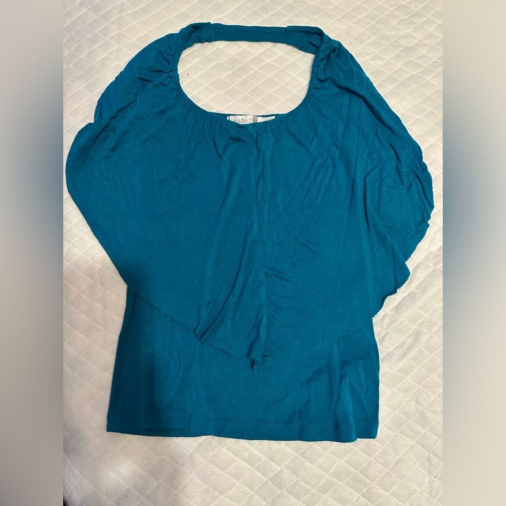 Teal color halter top
